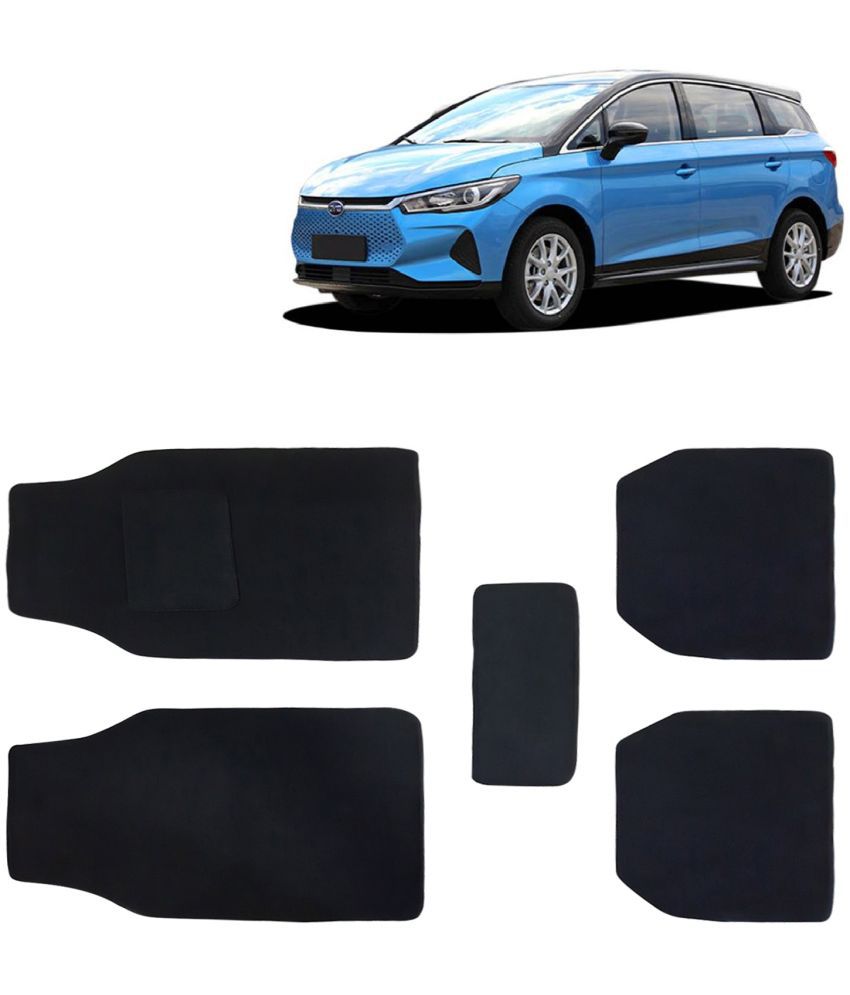     			Kingsway Carpet Style Universal Car Mats for BYD E6, 2021 Onwards Model, Black Color Anti Slip Car Floor Foot Mats, Complete Set of 5 Piece, Executive Series