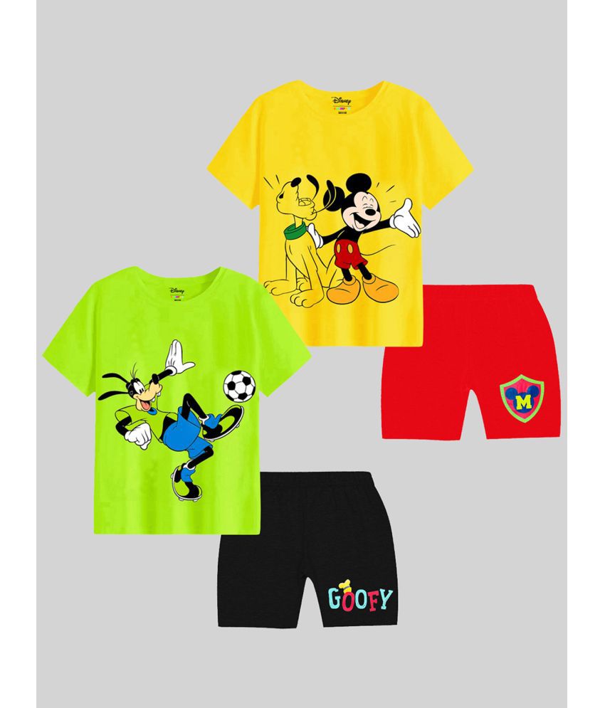     			Kuchipoo - Multicolor Cotton Blend Boys T-Shirt & Shorts ( Pack of 2 )