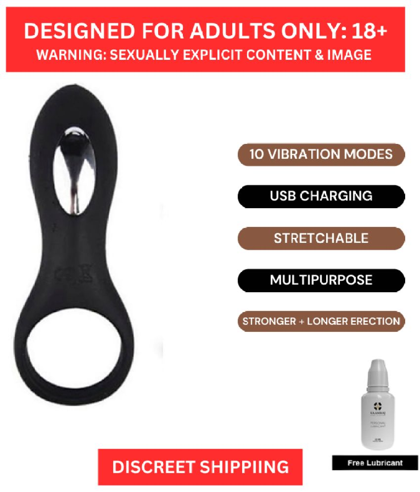     			Men's Solo Satisfaction USB Charging Vibrating Cock Ring for Long-Lasting Erections and Enhanced Pleasure