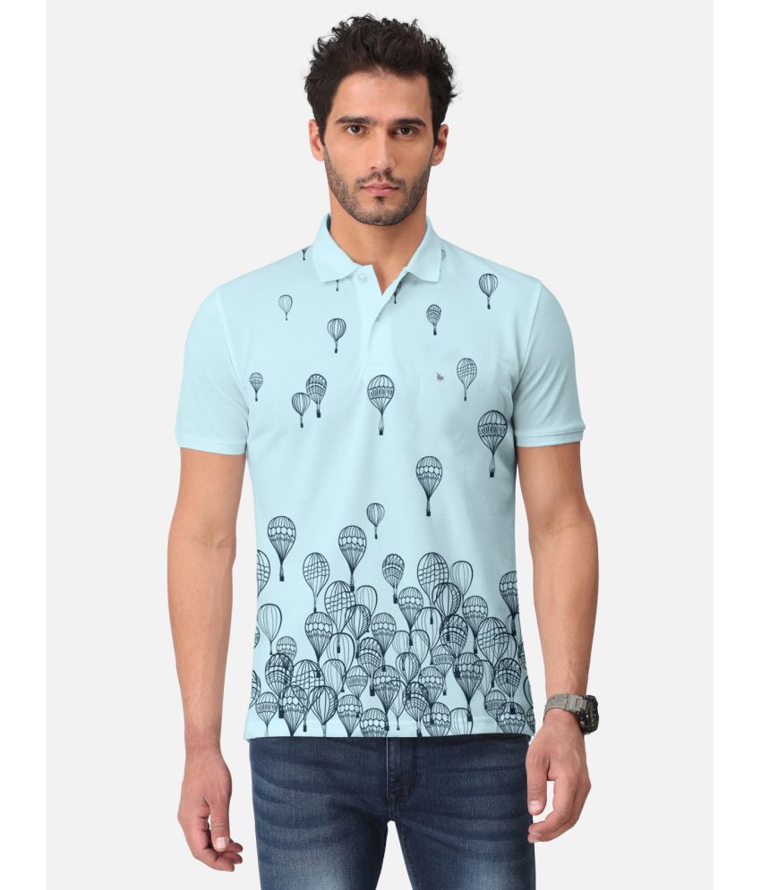     			BULLMER - Blue Cotton Blend Regular Fit Men's Polo T Shirt ( Pack of 1 )