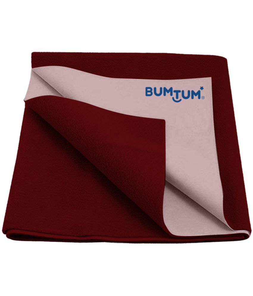     			BUMTUM - Maroon Poly Fiber Bed Protector Sheet ( Pack of 1 )