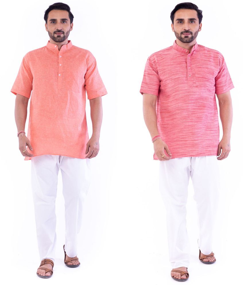     			DESHBANDHU DBK - Multi Cotton Men's Regular Kurta ( Pack of 2 )