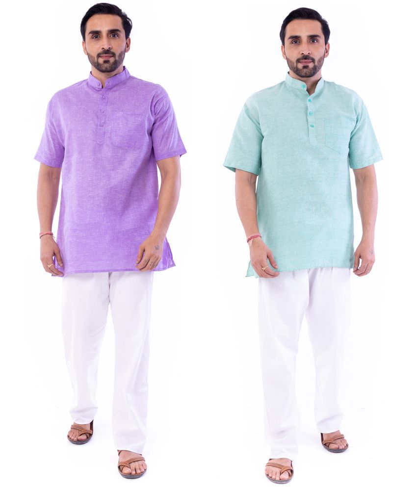     			DESHBANDHU DBK - Multi Cotton Men's Regular Kurta ( Pack of 2 )