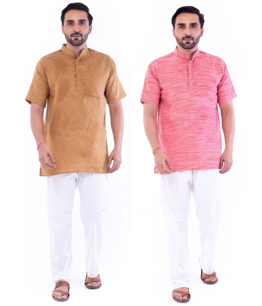     			DESHBANDHU DBK - Multi Cotton Men's Regular Kurta ( Pack of 2 )