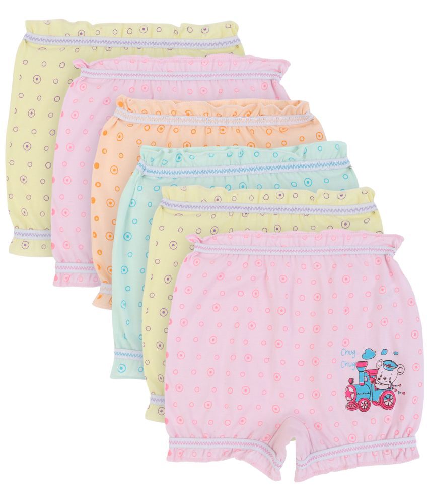     			DYCA Pack of 6 Cotton Girls Bloomers ( Multi )