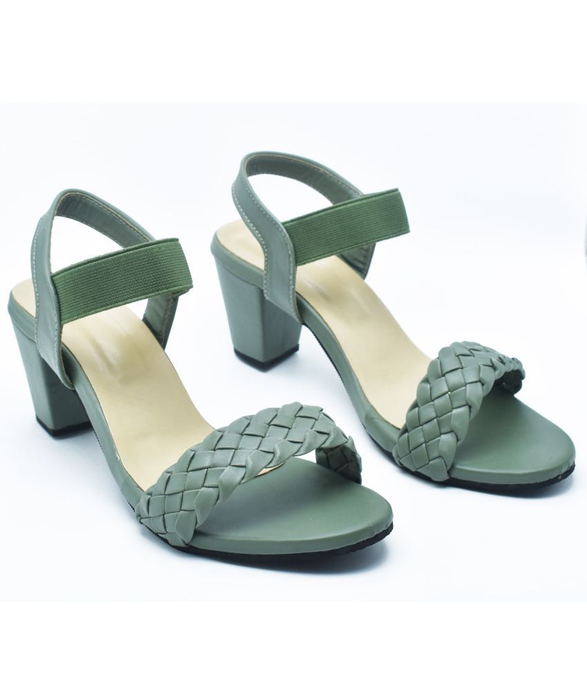     			Dream Makers - Green Women's Sandal Heels