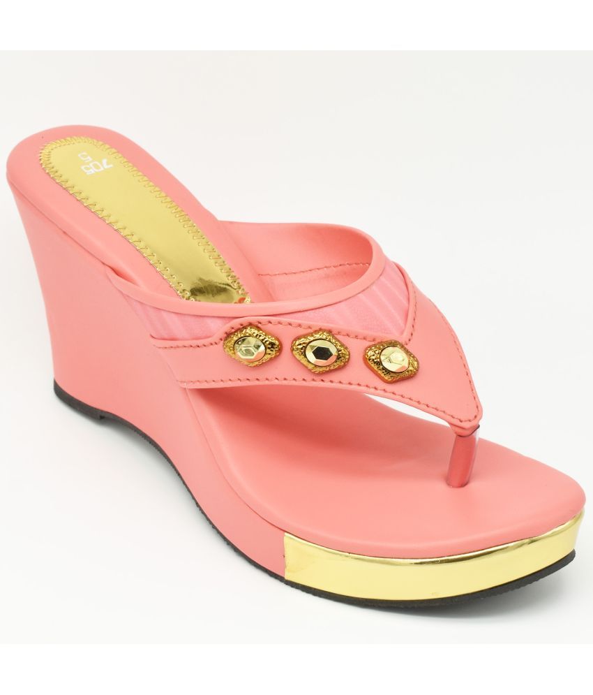     			Dream Makers - Pink Women's Slip On Heels