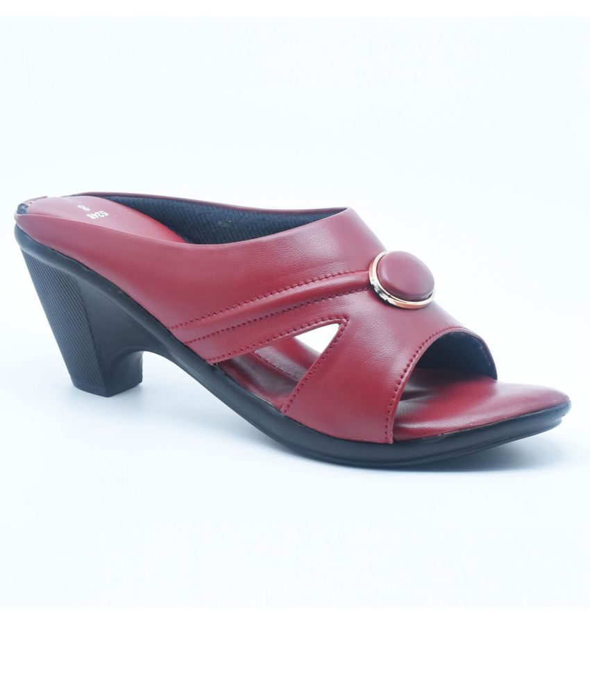     			Dream Makers - Red Women's Slip On Heels