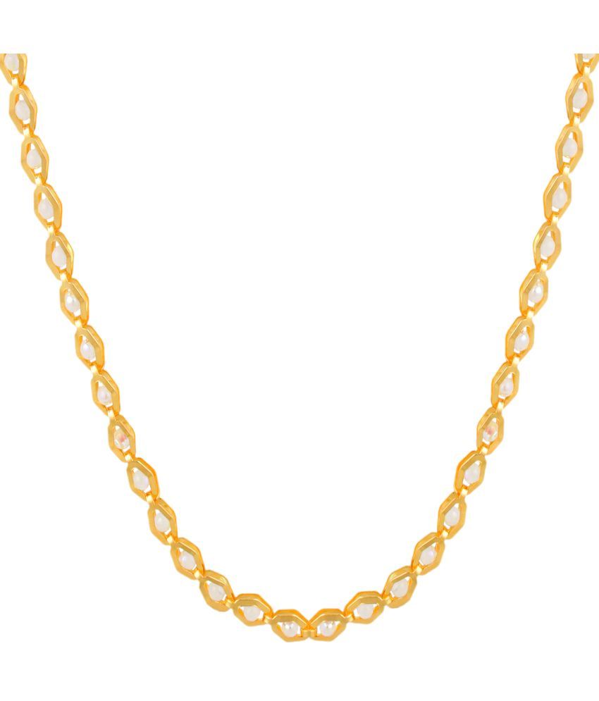     			FASHION FRILL Gold Plated Chain ( Set of 1 )