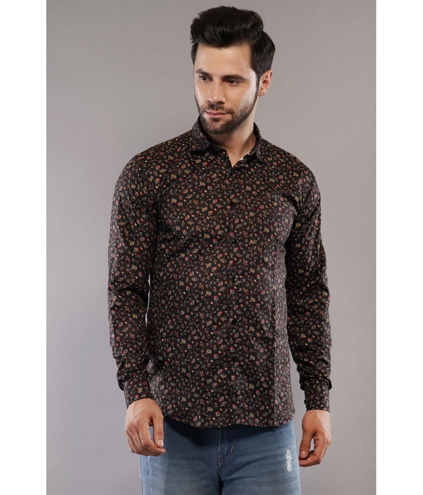     			Fabrikart - Black 100% Cotton Regular Fit Men's Casual Shirt ( Pack of 1 )