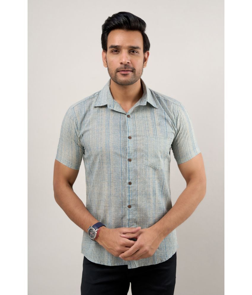     			Frionkandy - Light Blue 100% Cotton Regular Fit Men's Casual Shirt ( Pack of 1 )