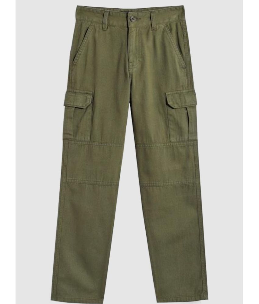     			IVOC Pack of 1 Boys Cotton Cargos ( Olive )