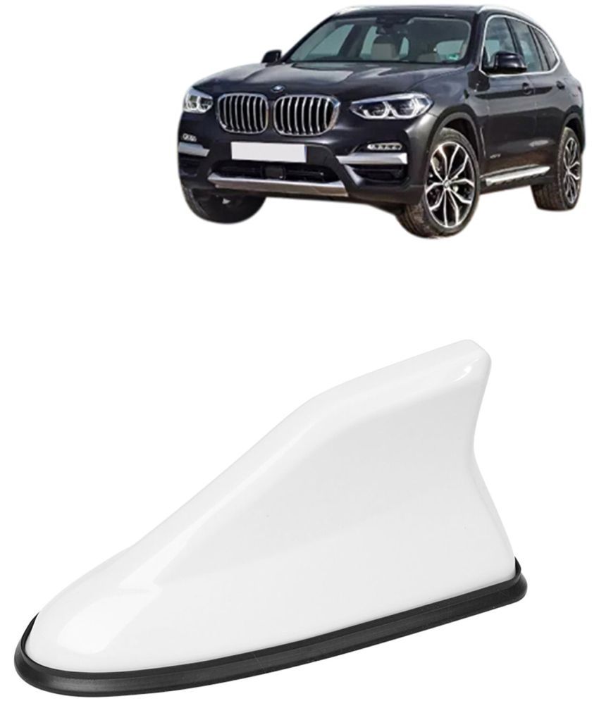     			Kingsway Shark Fin Antenna Roof Aerial Base AM FM Redio Signal, Replace Existing Car Antenna, Waterproof Rubber Ring with ABS Body, Universal Fit for BMW X3 2015 Onwards, 1 Piece - White