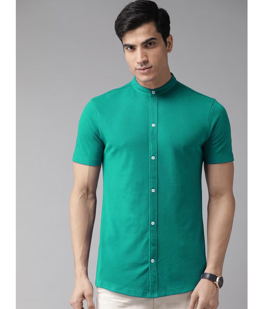     			Riss - Mint Green Cotton Blend Regular Fit Men's Casual Shirt ( Pack of 1 )