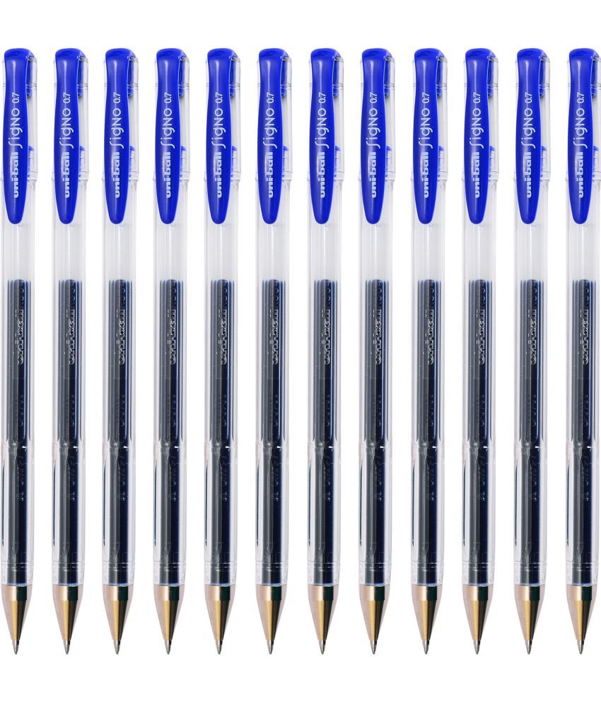     			UNI-BALL UNSGP100BL12 Signo Gel Pen Set - Pack of 12 (Blue)