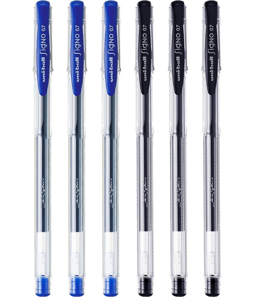     			UNI-BALL UNSGP100CS6 Signo Gel Pen Set - Pack of 6 (Multicolor)