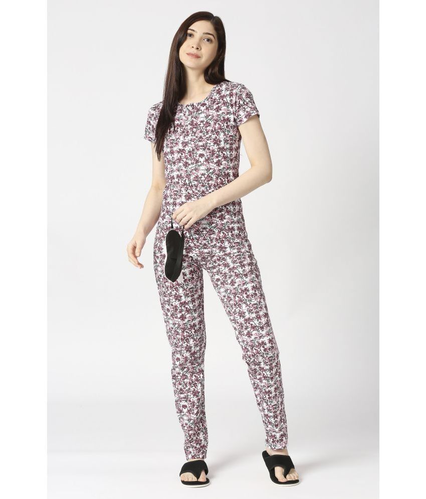     			Zebu - Multi Color Cotton Women's Nightwear Nightsuit Sets ( Pack of 1 )
