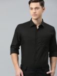 IVOC - Black 100% Cotton Slim Fit Men's Casual Shirt ( Pack of 1 )