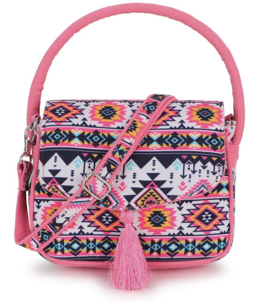     			Anekaant - Pink Cotton Sling Bag