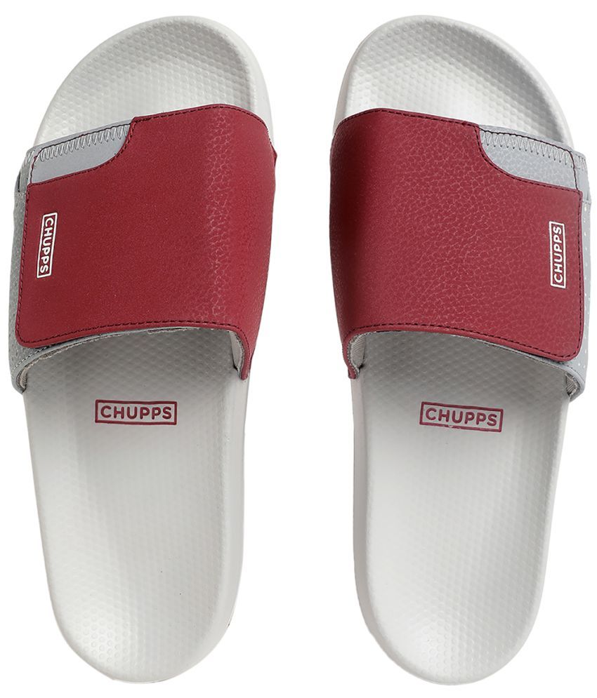     			CHUPPS - Maroon Men's Slide Flip Flop