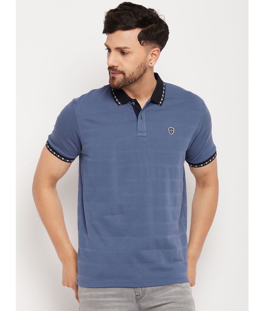     			Duke - Blue Cotton Blend Slim Fit Men's Polo T Shirt ( Pack of 1 )