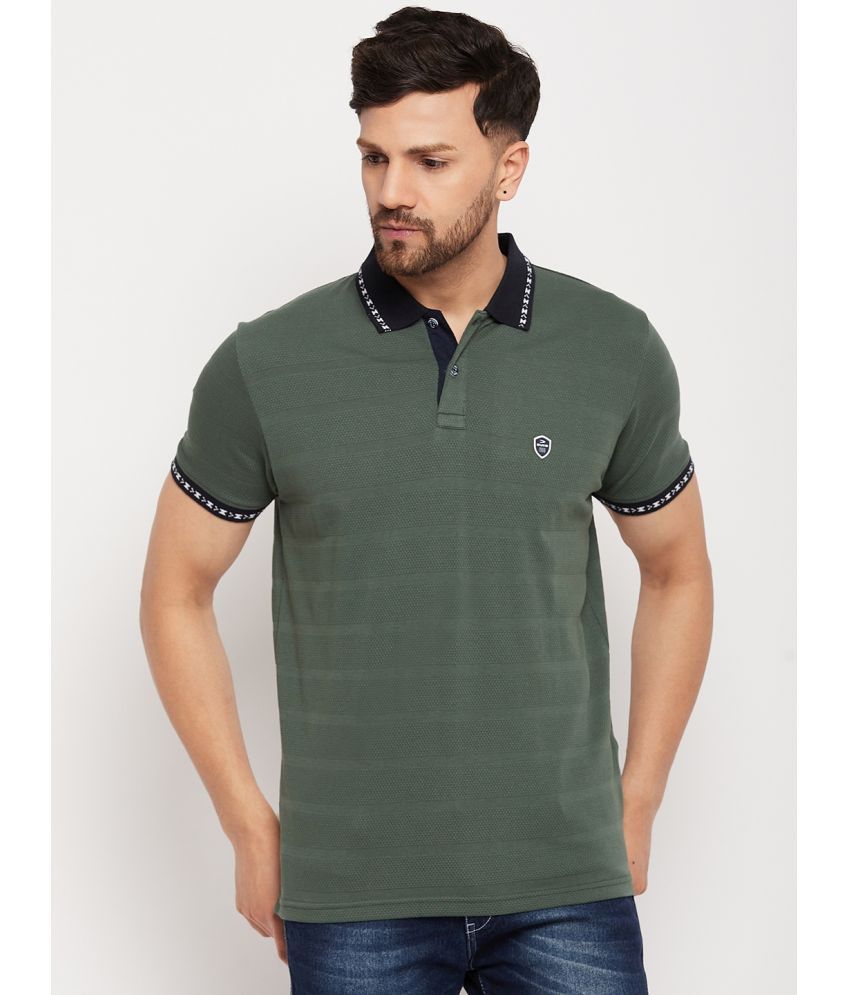     			Duke - Green Cotton Blend Slim Fit Men's Polo T Shirt ( Pack of 1 )