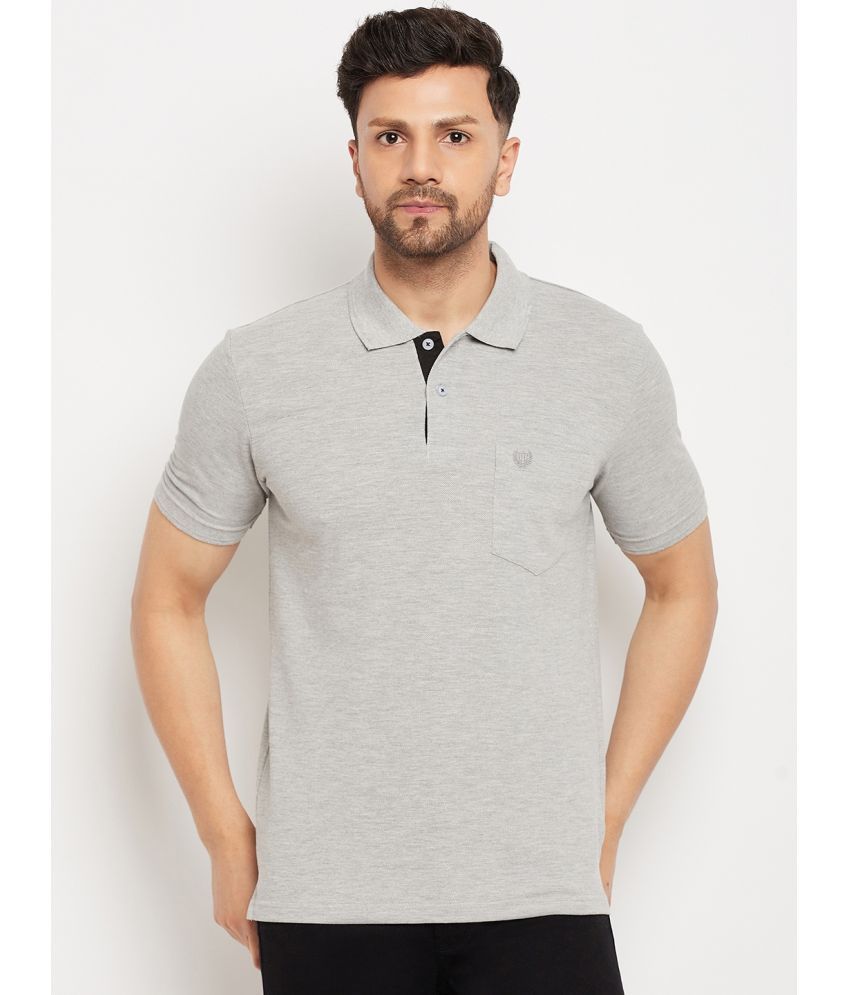     			Duke - Grey Cotton Blend Regular Fit Men's Polo T Shirt ( Pack of 1 )