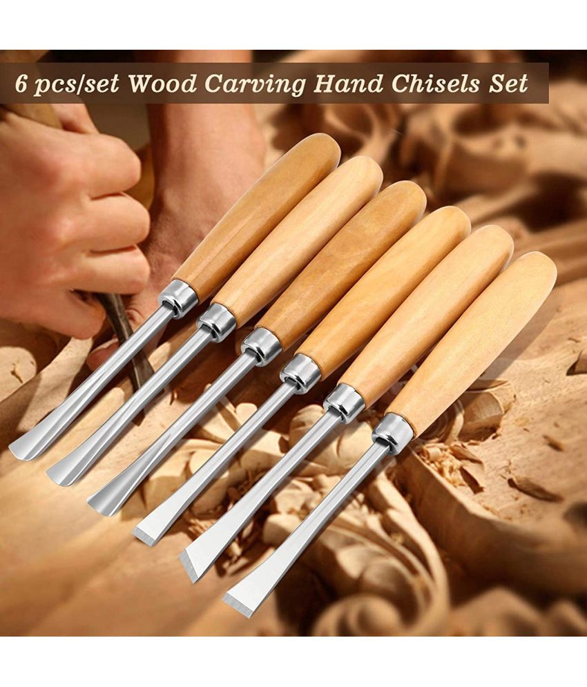     			Rangwell  6 Pcs Wood Carving Chisel Set For Home & Professional Use