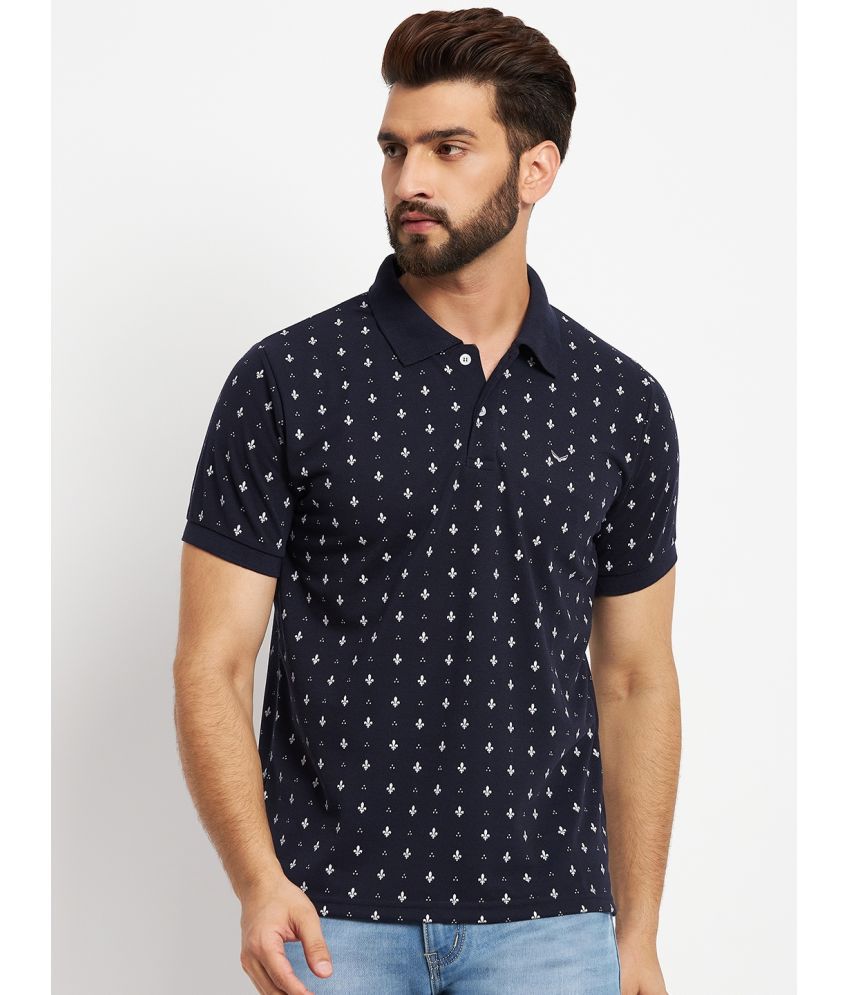     			VERO AMORE - Navy Cotton Blend Regular Fit Men's Polo T Shirt ( Pack of 1 )