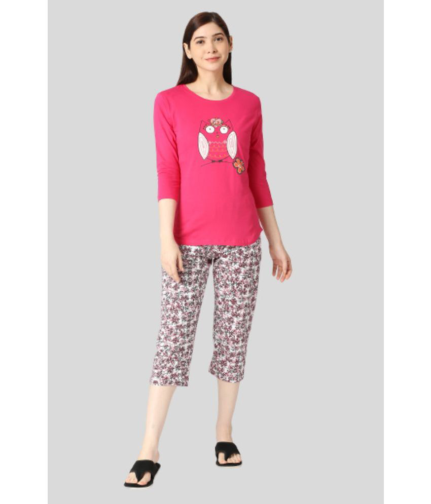     			Zebu - Pink Cotton Regular Fit Women's T-Shirt ( Pack of 1 )