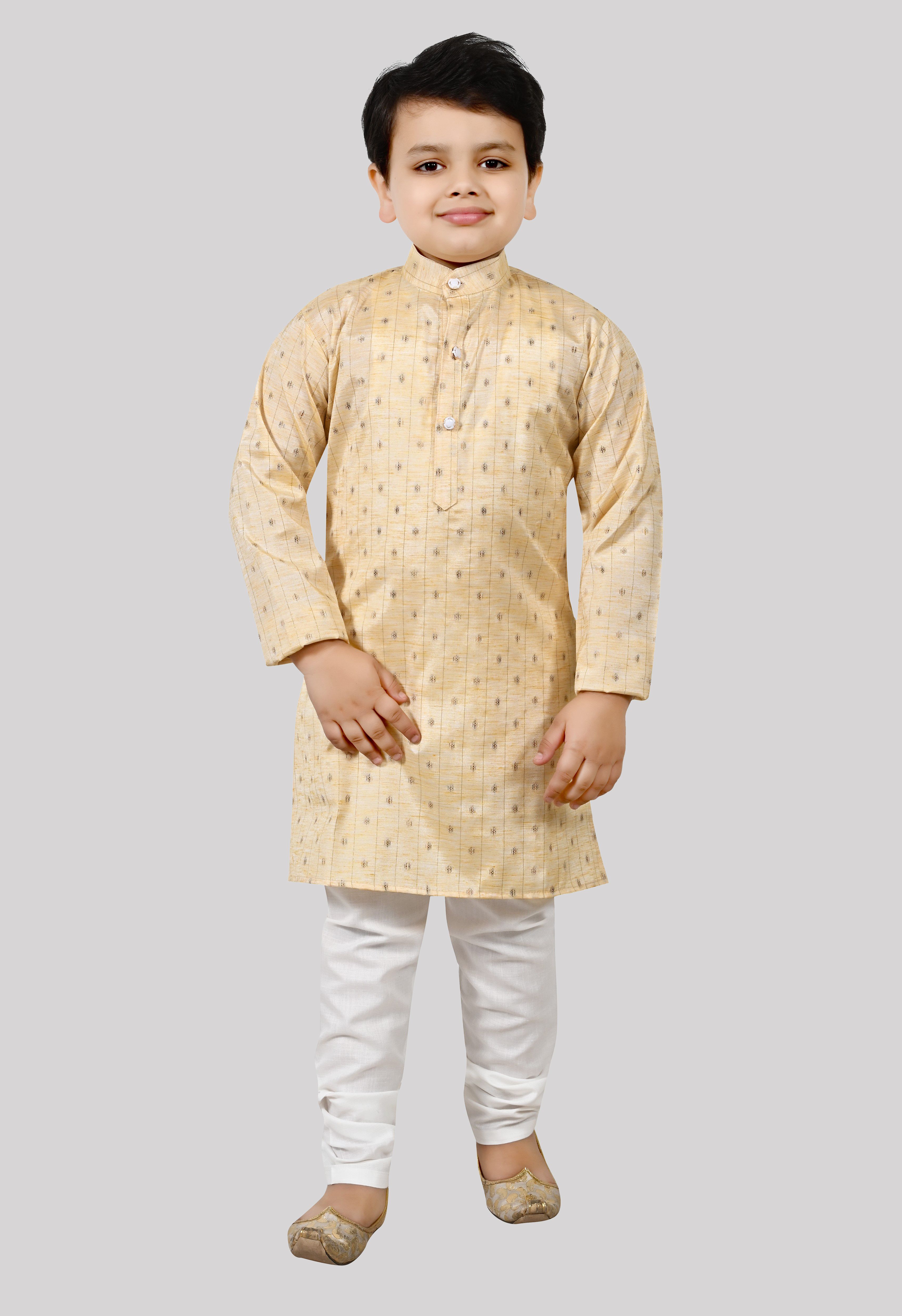     			Arshia Fashions - Yellow Cotton Blend Boys Kurta Sets ( Pack of 1 )
