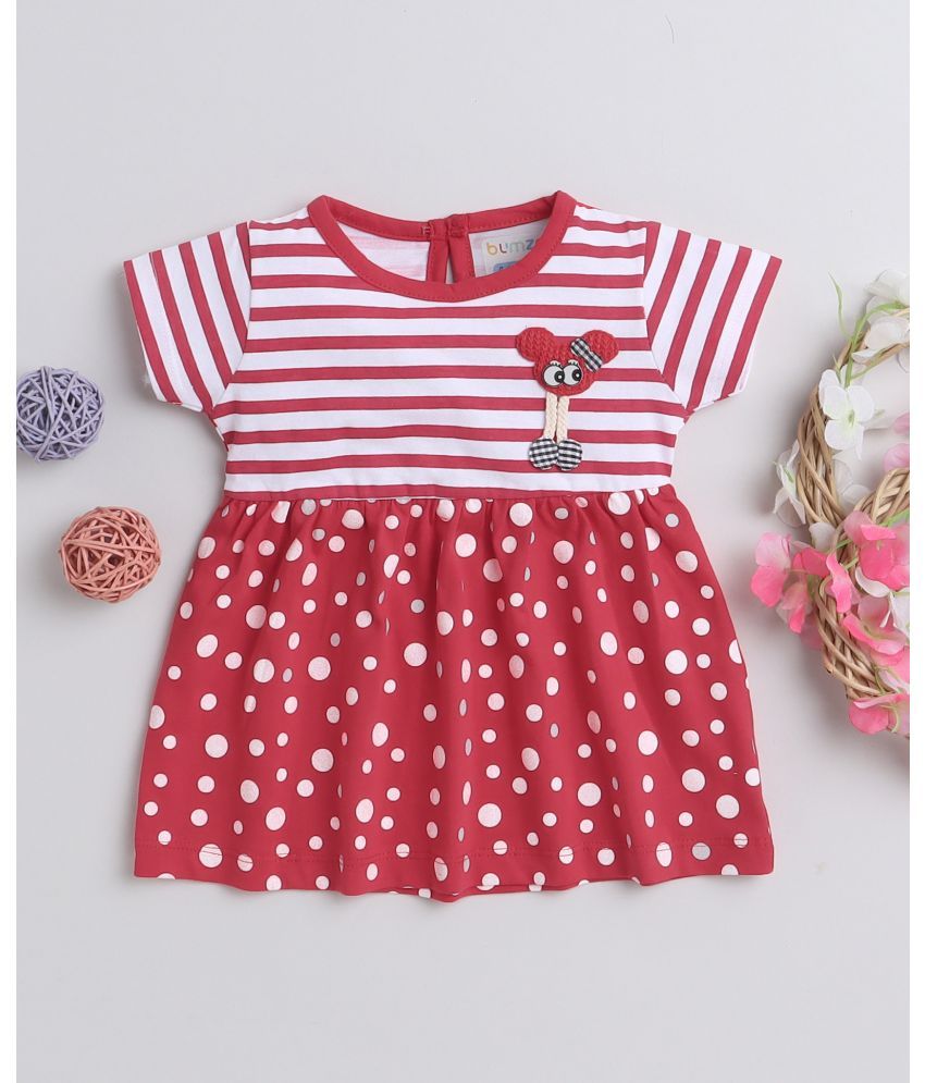     			BUMZEE Pack of 1 Baby Girls Cotton Frock ( Red )