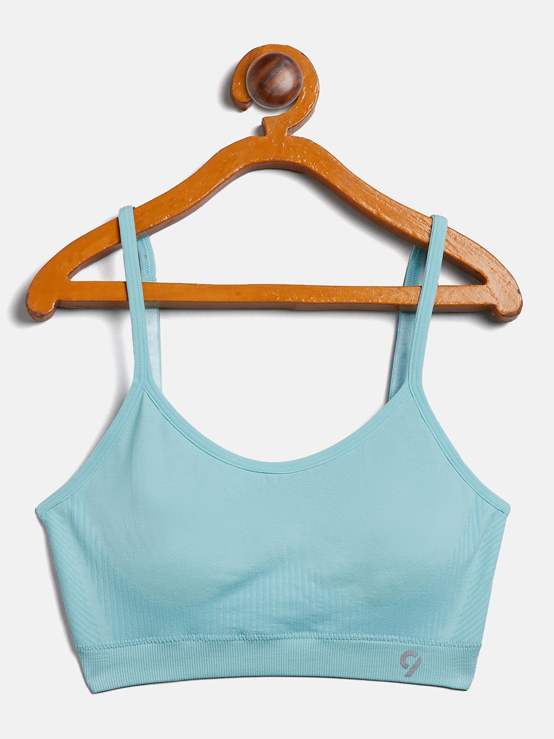     			C9 Airwear Full Coverage Wire-Free Sports Bra in Eggshell Blue Color For Teenage Girls