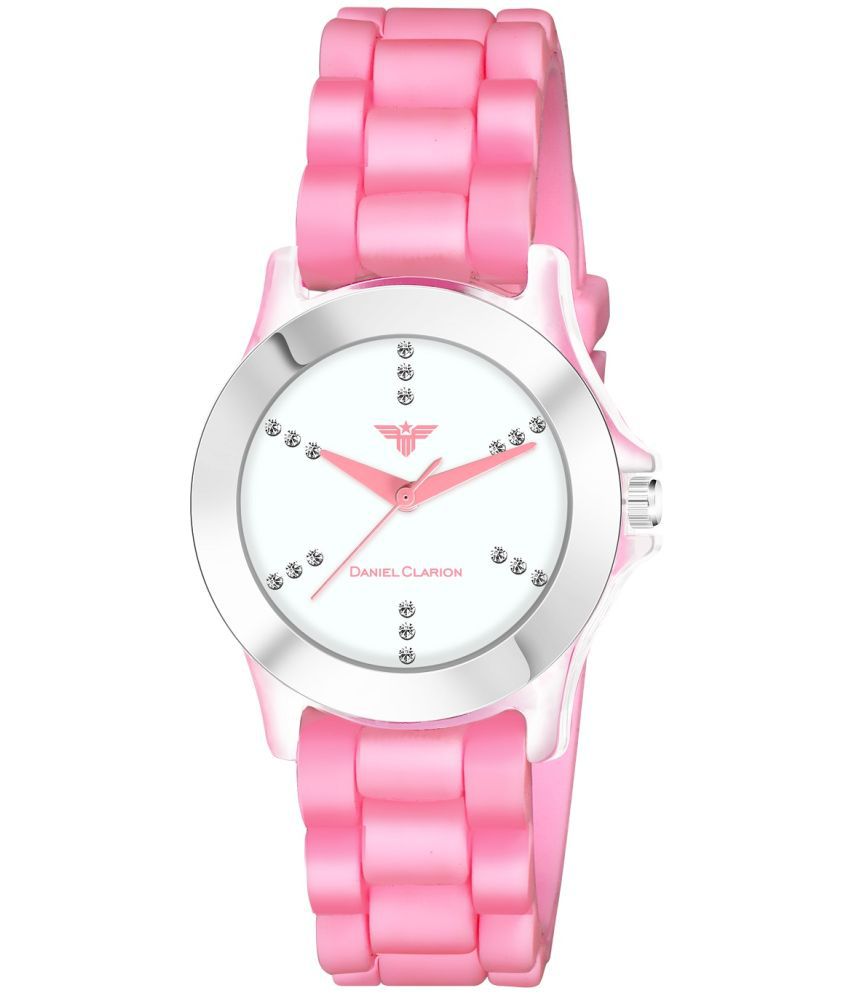     			Daniel Clarion - Pink Silicon Analog Womens Watch