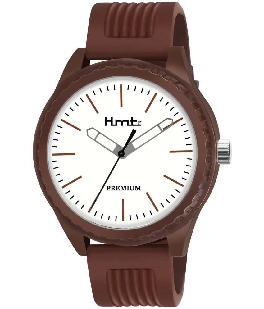     			HMTr - Brown Silicon Analog Men's Watch