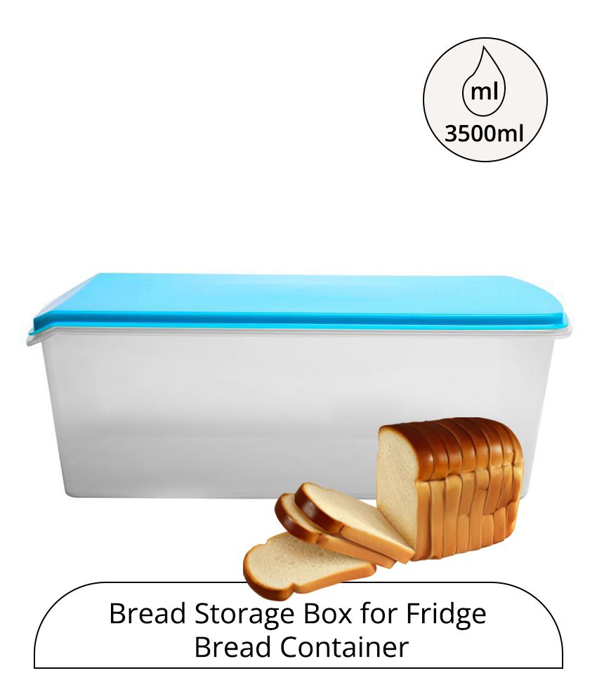     			HOMETALES - Bread Box Container Plastic Blue Food Container ( Set of 1 )