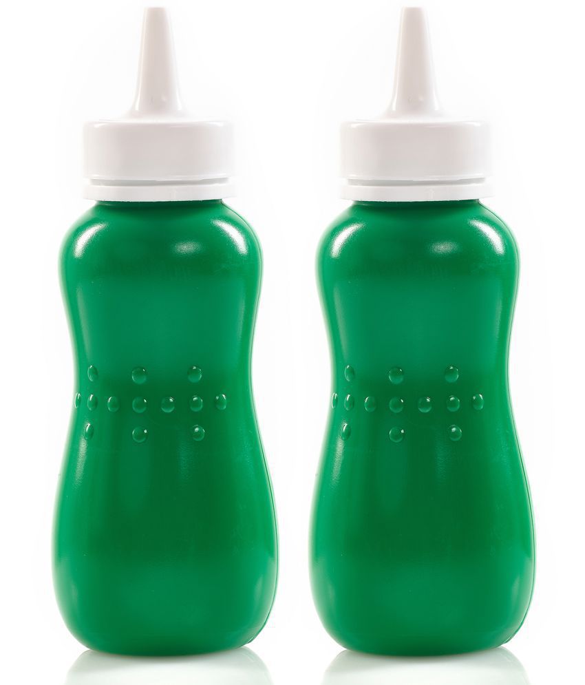     			HOMETALES Plastic Squeeze Bottle for Ketchup Honey Sauce Dispenser Bottle 750ml each, Green, (2U)