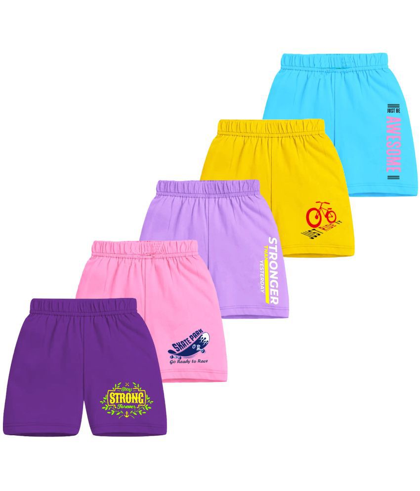    			MIST N FOGG - Multicolor Cotton Boys Shorts ( Pack of 5 )