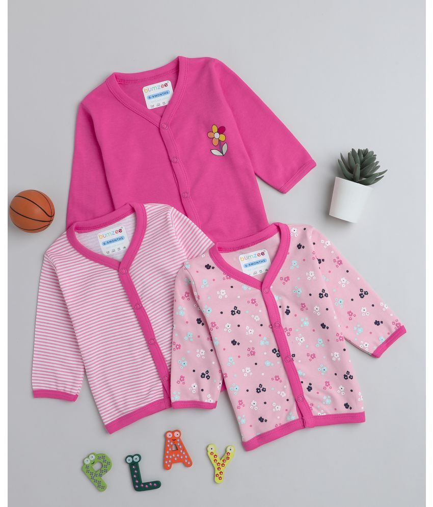     			BUMZEE - Pink Baby Girl T-Shirt ( Pack of 3 )