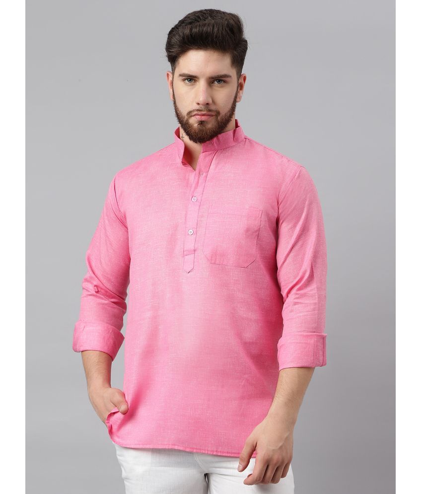     			RIAG - Pink Cotton Men's Regular Kurta ( Pack of 1 )