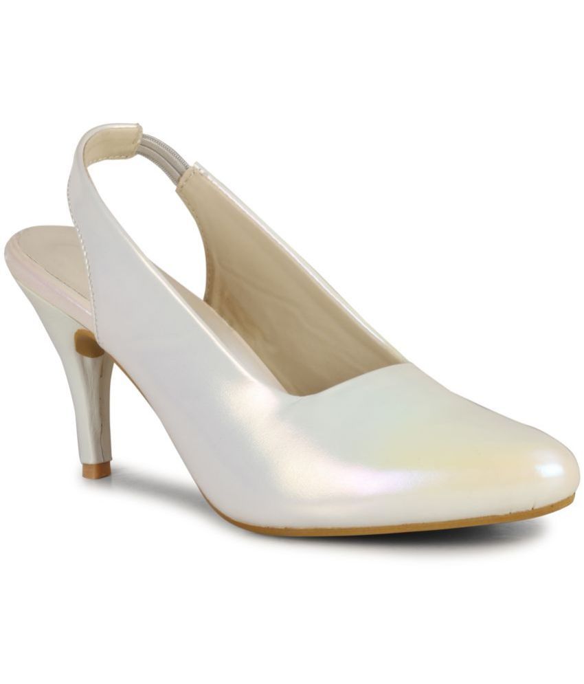     			Saheb - Off White Women's Pumps Heels