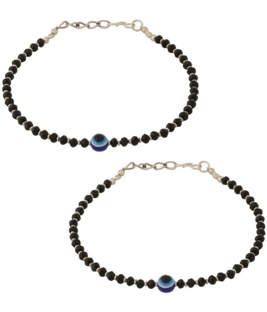     			VIRAASI - Black Anklets ( Pack of 1 )