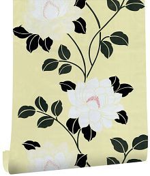 LAAYO Wallpaper &amp; Wall Sticker - Floral Wallpaper ( 45 x 250 ) cm ( Pack of 1 )