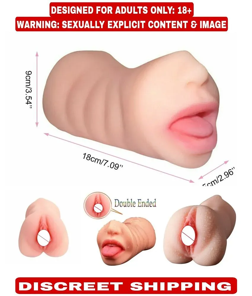 2 In 1 Mouth + Vagina - 3D Pocket Pussy - Blow Job - Indian Dark Male  Masturbator Sex Toy For Men By KAMAHOUSE: Buy 2 In 1 Mouth + Vagina -