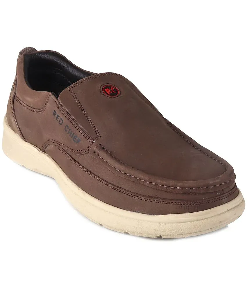 Red chief men's hot sale leather boat shoes