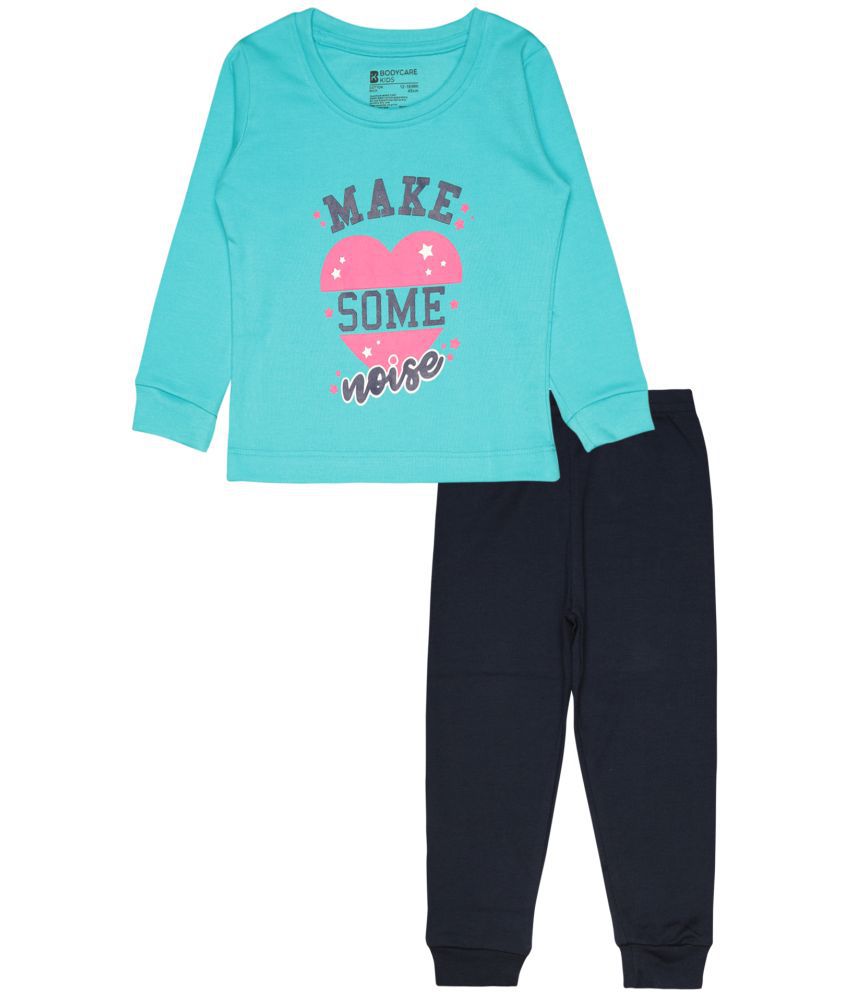     			Bodycare - Turquoise Cotton Baby Girl T-Shirt & Pyjama Set ( Pack of 1 )