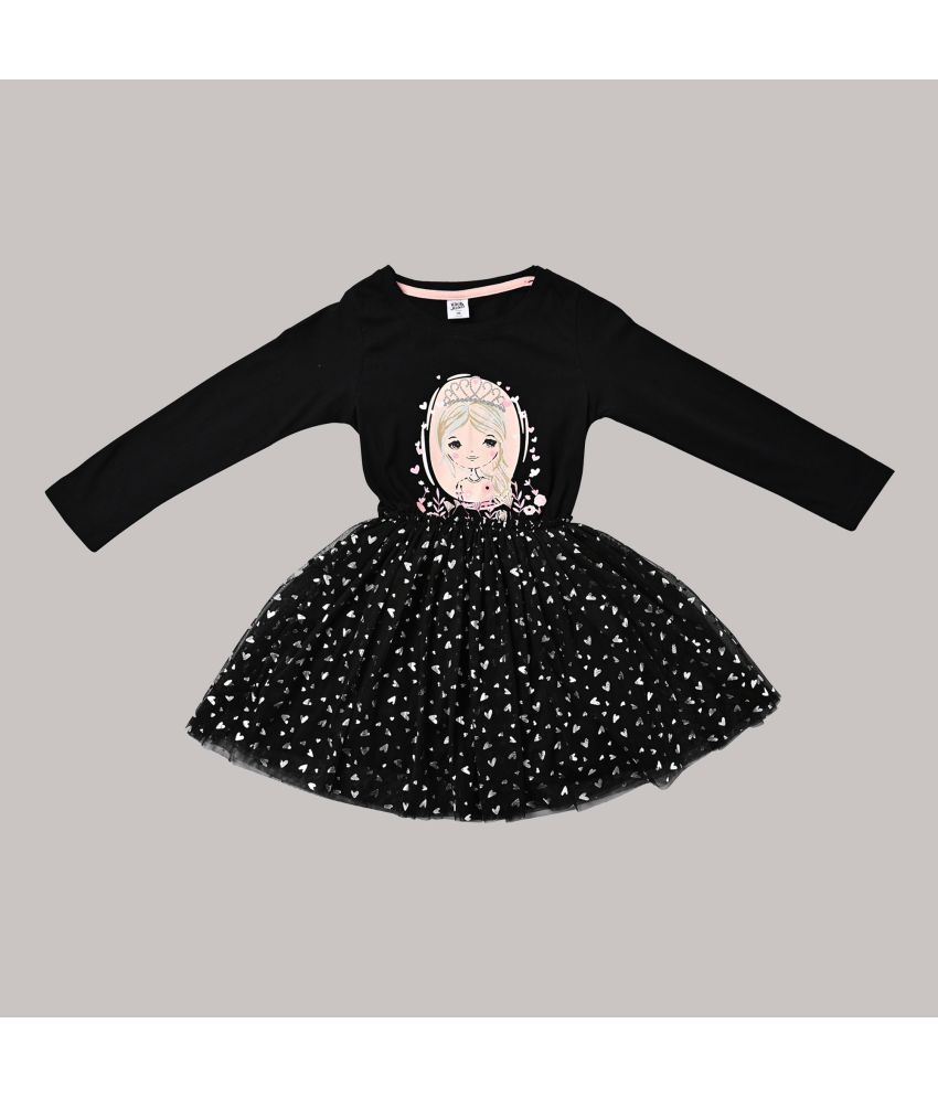     			Cherry Tree - Black Cotton Blend Girls Frock ( Pack of 1 )