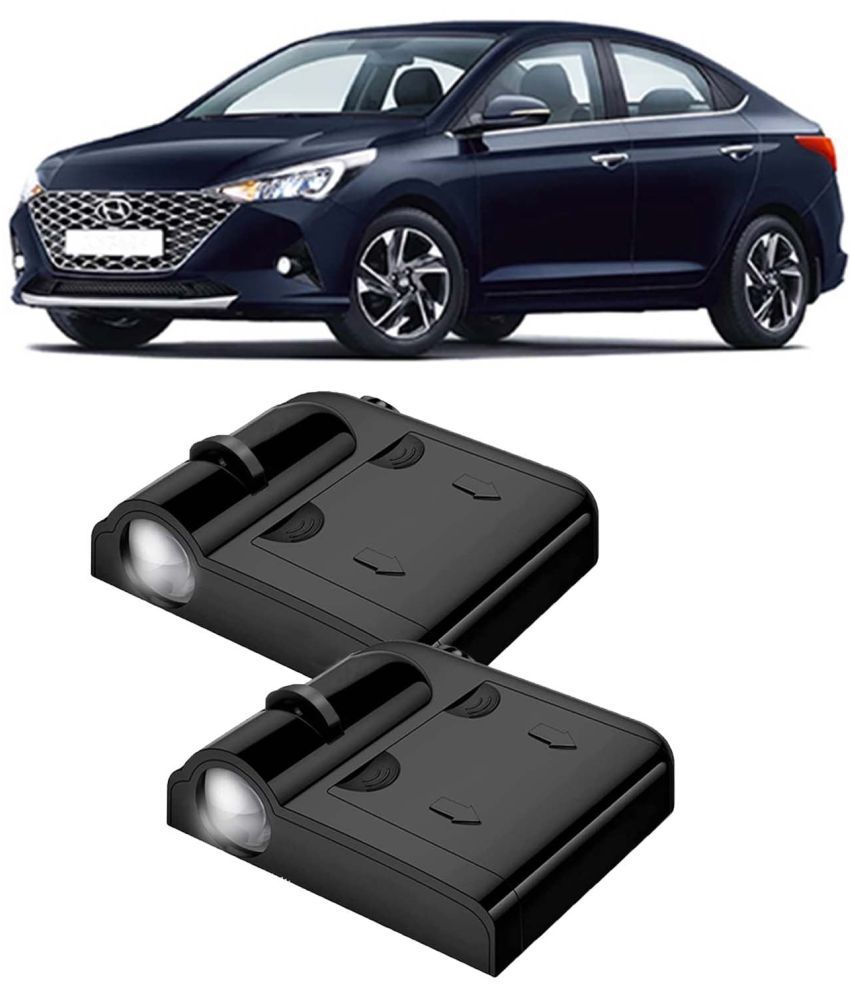     			Kingsway Car Logo Shadow Light for Hyundai Verna, 2020 - 2023 Model, Car Door Welcome Light, 3D Car Logo Wireless LED Projector with Magnet Sensor Auto On/Off, 2Pcs Car Ghost Light