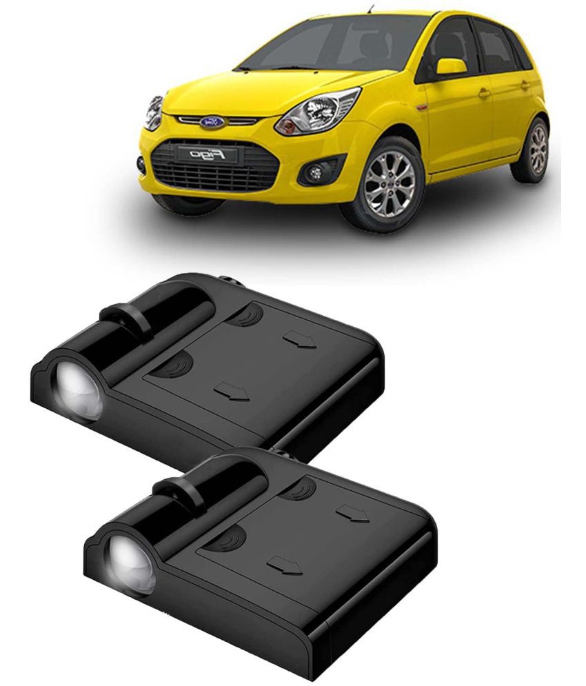    			Kingsway Car Logo Shadow Light for Ford Figo, 2008 - 2014 Model, Car Door Welcome Light, 3D Car Logo Wireless LED Projector with Magnet Sensor Auto On/Off, 2Pcs Car Ghost Light