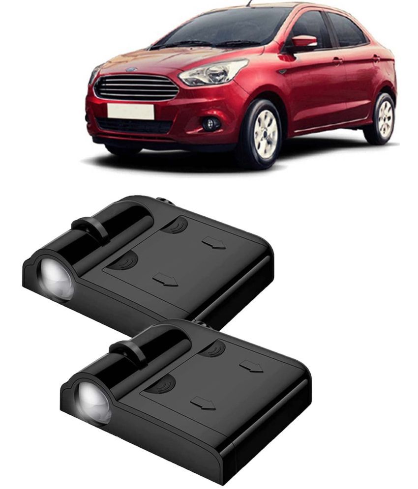    			Kingsway Car Logo Shadow Light for Ford Figo Aspire, 2014 - 2021 Model, Car Door Welcome Light, 3D Car Logo Wireless LED Projector with Magnet Sensor Auto On/Off, 2Pcs Car Ghost Light
